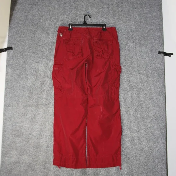 Gap Cargo Pants Mens M Red Utility Gorpcore Techwear Wide Leg Zipper Hem - Picture 4 of 9
